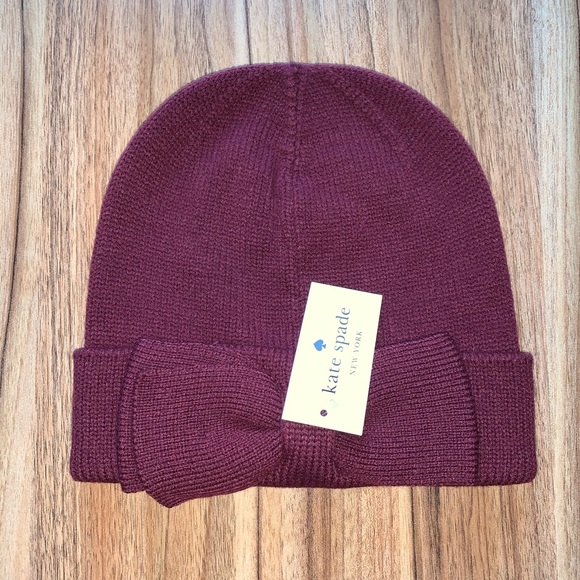 kate spade Accessories - NWT Kate Spade Bow Beanie